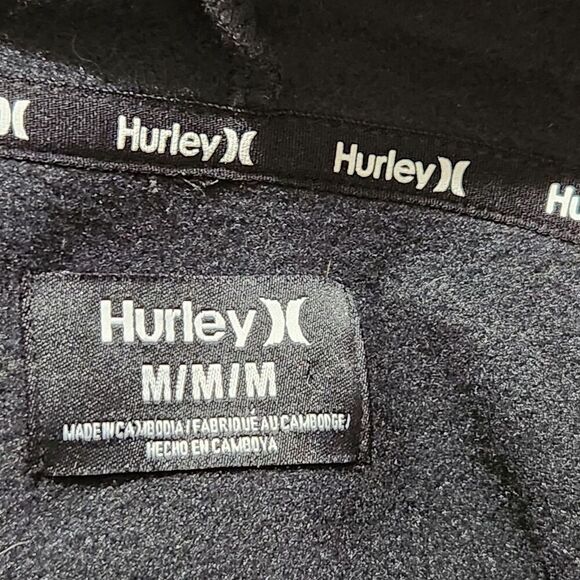 Hurley Exist Poly Fleece Pullover Hoodie For Men  Size Medium Black Color     B1 - Picture 12 of 12